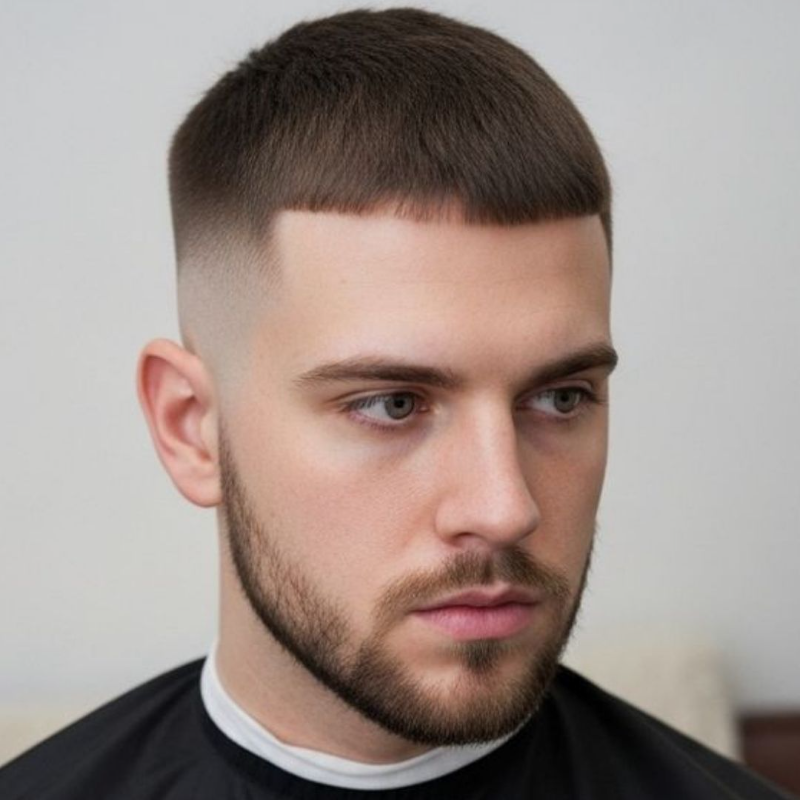 potongan rambut pria wajah oval